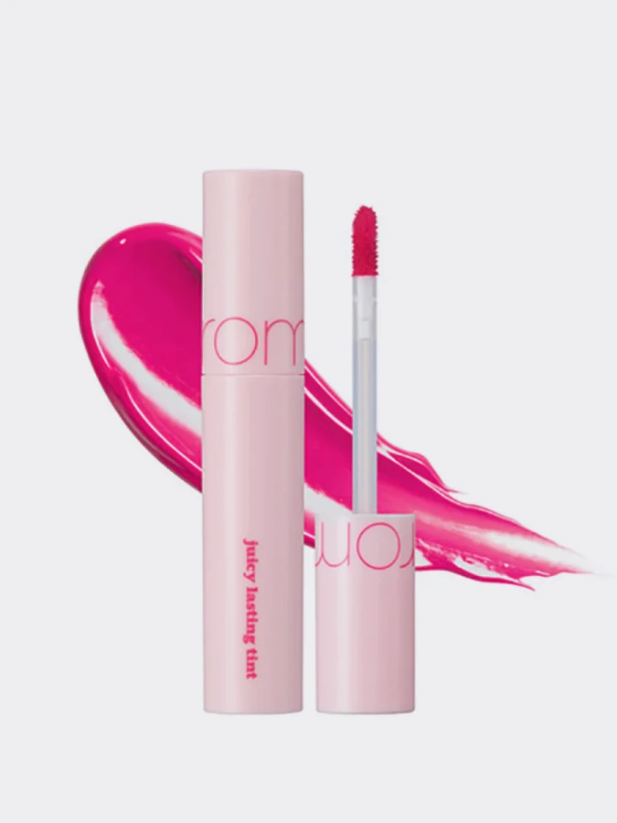 Сочный глянцевый пигмент для губ с оттенком розового леденца rom&nd Juicy Lasting Tint 27 Pink Popsicle