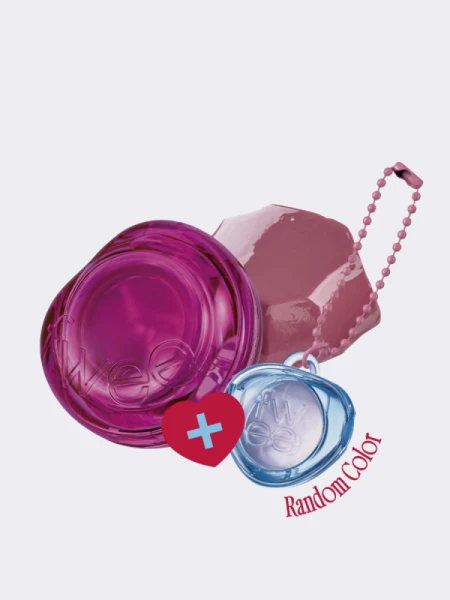 Набор: Оттеночное желе для губ и щёк + брелок fwee Lip&Cheek Glowy Jelly Pot JM03 Cream Tea Keyring Set