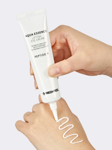 Разглаживающий крем для век с комплексом пептидов MEDI-PEEL Peptide 9 Aqua Essence Lifting Eye Cream Разглаживающий крем для век с комплексом пептидов MEDI-PEEL Peptide 9 Aqua Essence Lifting Eye Cream