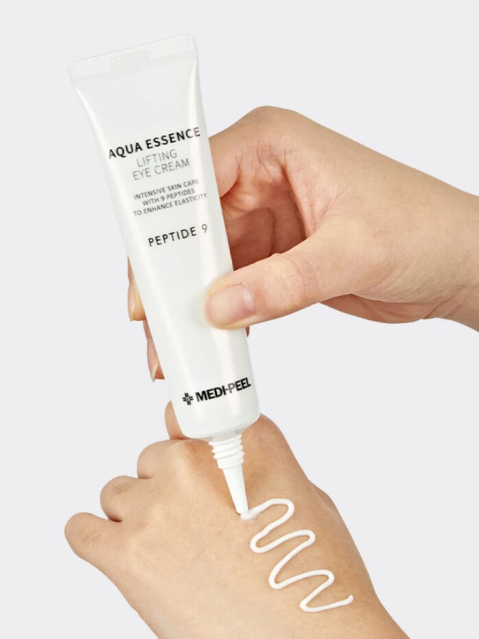Разглаживающий крем для век с комплексом пептидов MEDI-PEEL Peptide 9 Aqua Essence Lifting Eye Cream