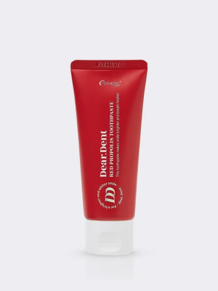 Укрепляющая очищающая зубная паста с красным прополисом Esthetic House Dear.Dent Red Propolis Toothpaste Укрепляющая очищающая зубная паста с красным прополисом Esthetic House Dear.Dent Red Propolis Toothpaste
