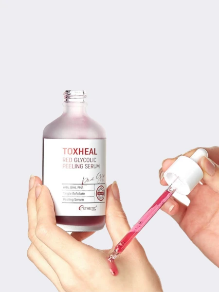 Жидкий кислотный пилинг с АНА и ВНА кислотами ESTHETIC HOUSE Toxheal Red Glyucolic Peeling Serum Жидкий кислотный пилинг с АНА и ВНА кислотами ESTHETIC HOUSE Toxheal Red Glyucolic Peeling Serum