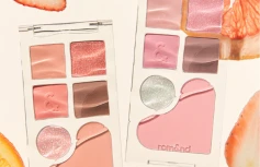 Палетка для макияжа век и лица в абрикосовых оттенках rom&nd Bare Layer Palette 01 Apricot Mood