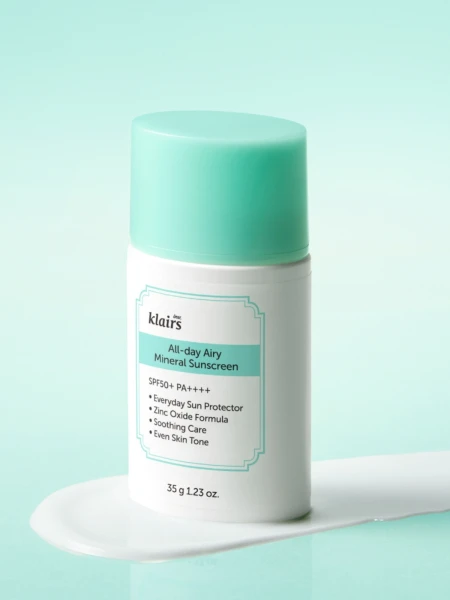 Лёгкий минеральный солнцезащитный крем Dear, Klairs All-day Airy Mineral Sunscreen SPF50 PA++++ Лёгкий минеральный солнцезащитный крем Dear, Klairs All-day Airy Mineral Sunscreen SPF50 PA++++