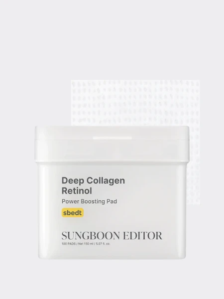 Обновляющие тонер-диски с коллагеном и ретинолом Sungboon Editor Deep Collagen Retinol Power Boosting Pad
