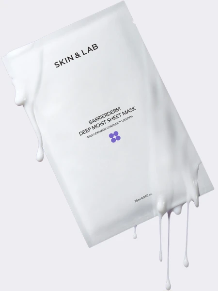 Укрепляющая тканевая маска с молочными протеинами и керамидами SKIN&LAB Barrierderm Deep Moisture Sheet Mask