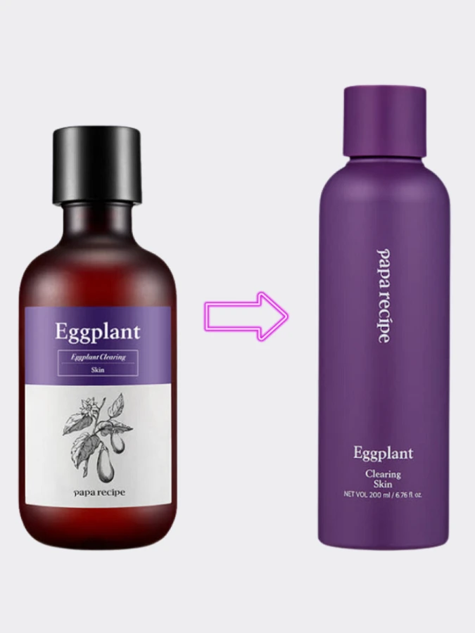 Успокаивающий тонер для лица с экстрактом баклажана (ребрендинг) Papa Recipe Eggplant Clearing Skin