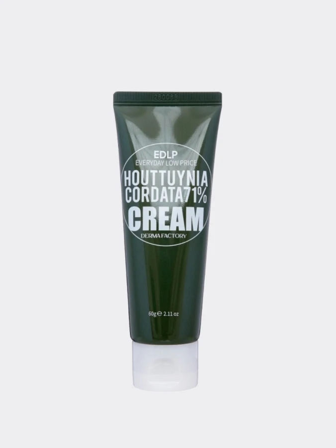 Успокаивающий крем для лица с экстрактом хауттюйнии Derma Factory Houttuynia Cordata 71% Cream