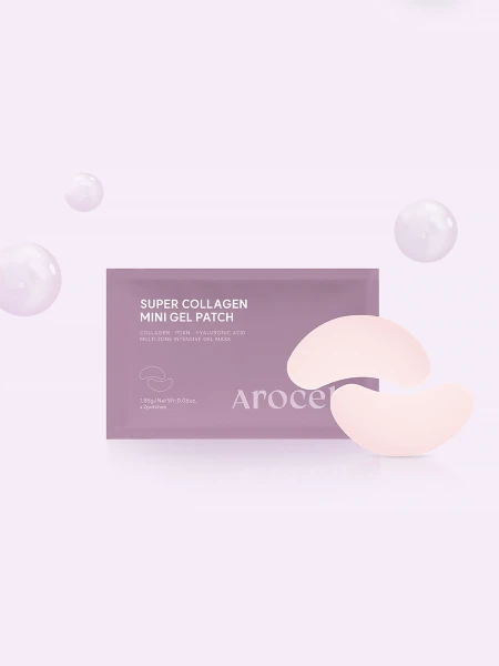 Разглаживающие патчи для век с ПДРН и коллагеном Arocell Super Collagen Gel Patch