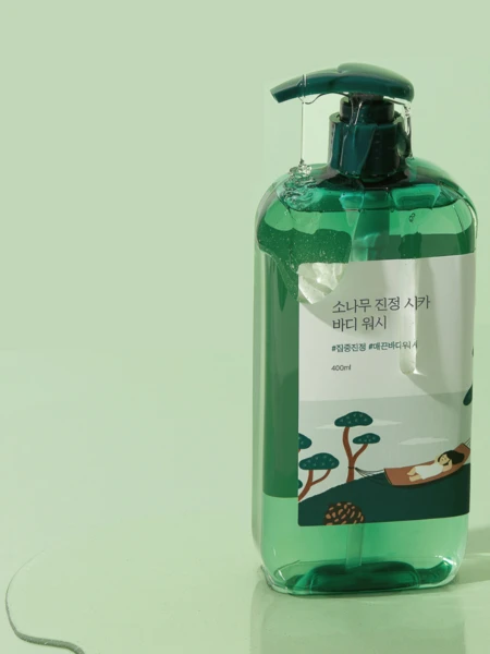 Успокаивающий гель для душа с экстрактом сосны и центеллы Round Lab Pine Calming Cica Body Wash