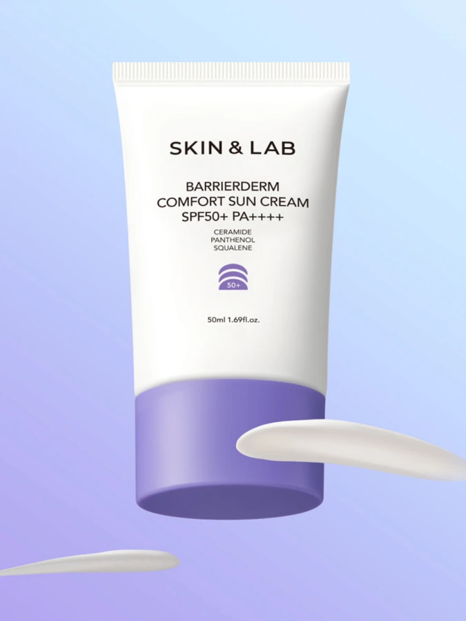 Барьерный солнцезащитный крем с керамидами SKIN&LAB Barrierderm Comfort Sun Cream SPF50+/PA++++
