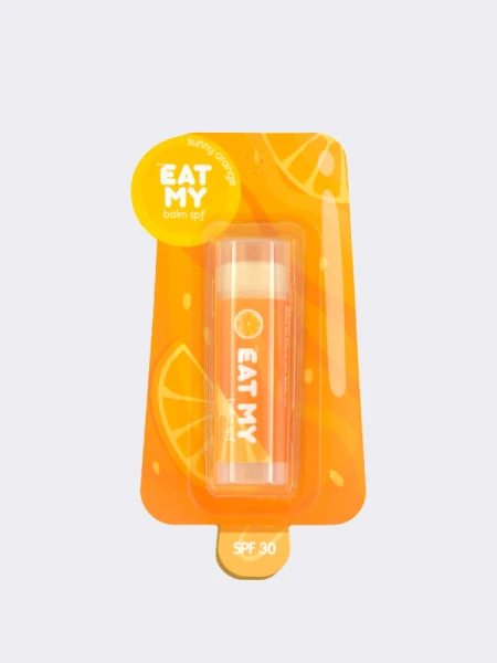 Солнцезащитный бальзам для губ с ароматом сочного апельсина EAT MY Lip Balm SPF 30 Sunny Orange