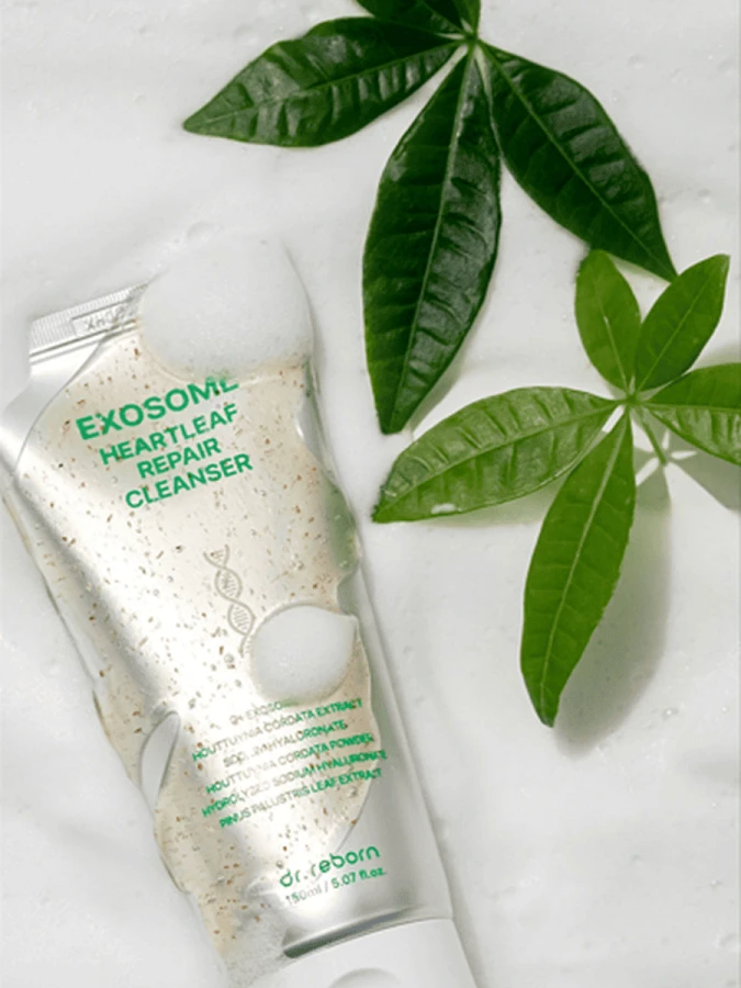 Гель для умывания с экзосомами и экстрактом хауттюйнии DR.REBORN Exosome Heartleaf Repair Cleanser