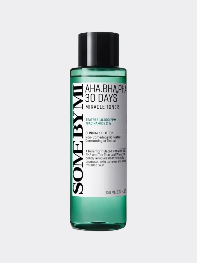 Тонер с тремя видами кислот и ниацинамидом Some By Mi AHA-BHA-PHA 30 Days Miracle Toner