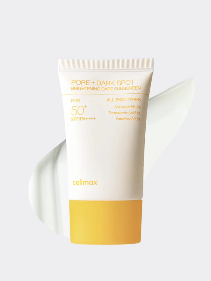 Осветляющий солнцезащитный крем для лица с ниацинамидом Celimax Pore+Dark Spot Brightening Sun Cream SPF50+PA++++
