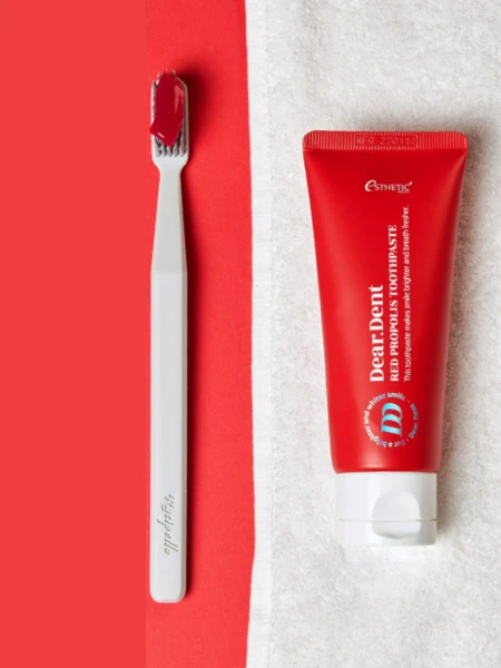 Укрепляющая очищающая зубная паста с красным прополисом Esthetic House Dear.Dent Red Propolis Toothpaste Укрепляющая очищающая зубная паста с красным прополисом Esthetic House Dear.Dent Red Propolis Toothpaste