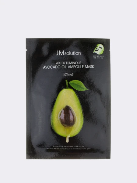 Ультратонкая восстанавливающая тканевая маска с авокадо JMsolution Water Luminous Avocado Oil Ampoule Mask