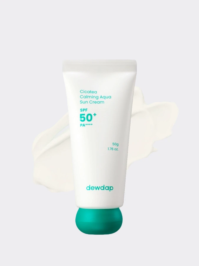 Успокаивающий солнцезащитный крем с экстрактом центеллы dewdap Cicatea Calming Aqua Suncream