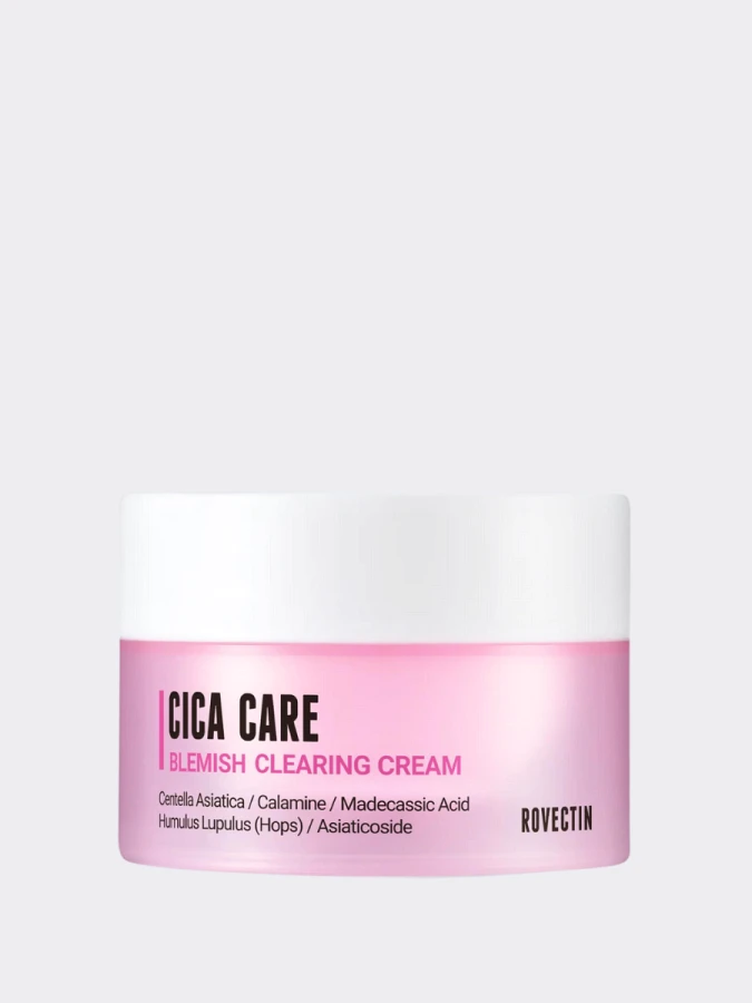 Успокаивающий крем для лица с экстрактом центеллы азиатской ROVECTIN Cica Care Blemish Clearing Cream