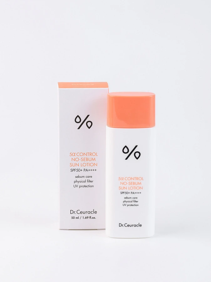 Солнцезащитный крем для проблемной кожи Dr.Ceuracle 5α Control No-Sebum Lotion SPF50+ PA++++