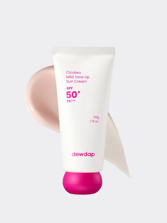 Солнцезащитный крем с тональным эффектом dewdap Cicatea Mild Toneup Suncream