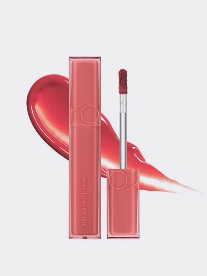 Лёгкий глянцевый тинт в коралловом оттенке rom&nd DEWY·FUL Water Tint 01 In Coral
