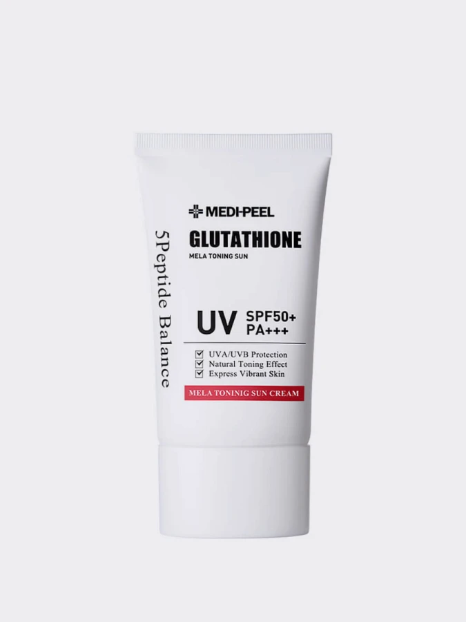 Солнцезащитный крем для лица с глутатионом MEDI-PEEL Bio-Intense Glutathione Mela Toning Sun Cream SPF 50+ PA++++