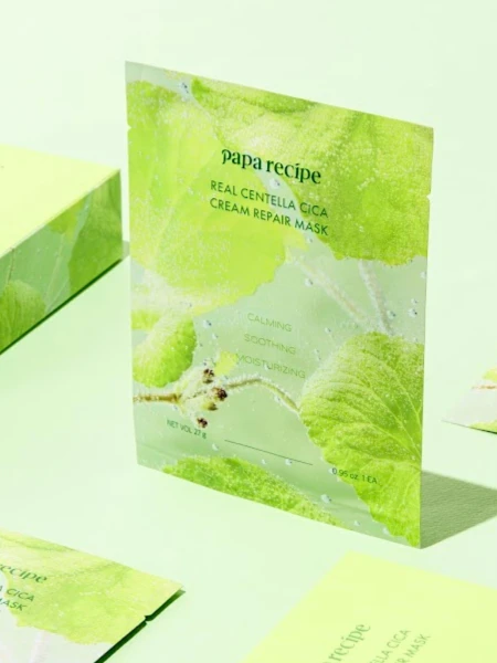 Набор восстанавливающих тканевых масок с экстрактом центеллы Papa Recipe Real Centella Cica Cream Repair Mask Набор восстанавливающих тканевых масок с экстрактом центеллы Papa Recipe Real Centella Cica Cream Repair Mask