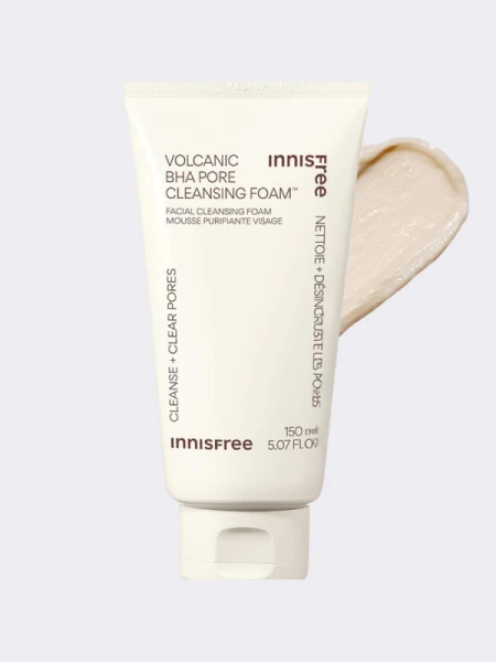 Очищающая пенка для умывания с вулканическим пеплом и салициловой кислотой innisfree Volcanic BHA Pore Cleansing Foam