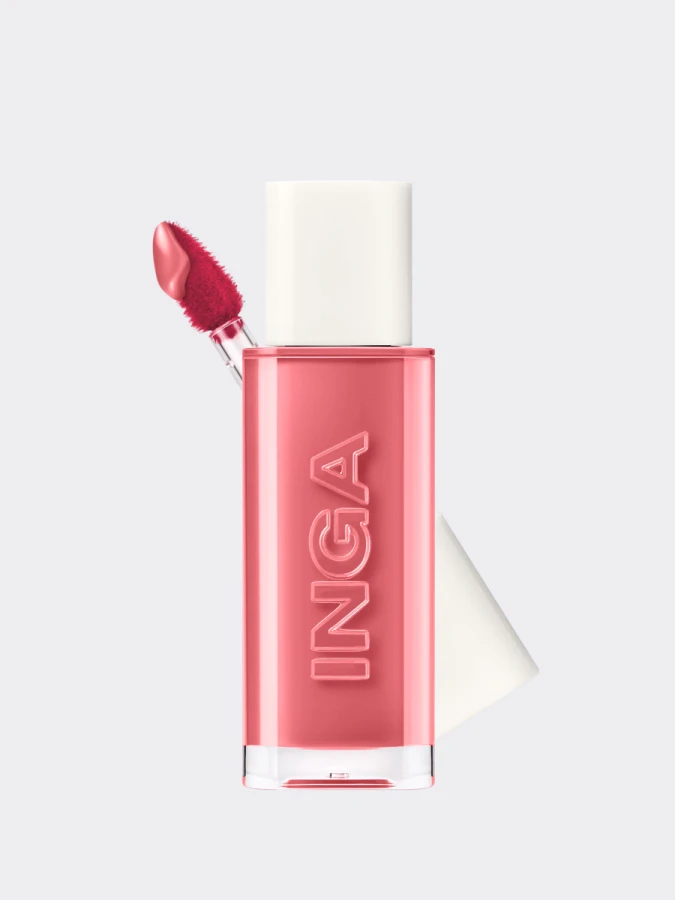 Стойкий глянцевый тинт для губ INGA Water Glow Lip Tint Rosy Rose