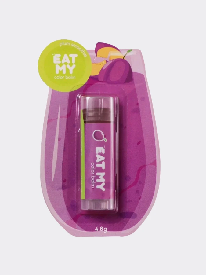 Оттеночный бальзам для губ "Сливовый смузи" EAT MY Color Balm Plum Smoothie