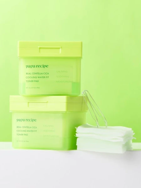 Освежающие тонер-пэды с экстрактом центеллы Papa Recipe Real Centella Cica Cooling Water Fit Toner Pad Освежающие тонер-пэды с экстрактом центеллы Papa Recipe Real Centella Cica Cooling Water Fit Toner Pad
