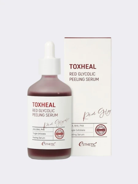 Жидкий кислотный пилинг с АНА и ВНА кислотами ESTHETIC HOUSE Toxheal Red Glyucolic Peeling Serum Жидкий кислотный пилинг с АНА и ВНА кислотами ESTHETIC HOUSE Toxheal Red Glyucolic Peeling Serum