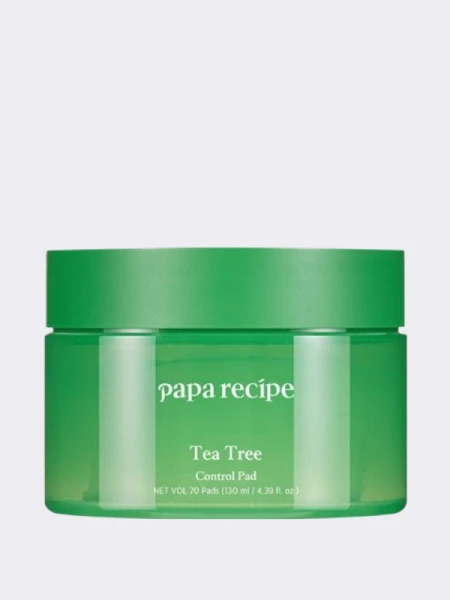 Успокаивающие тонер-пэды для лица с экстрактом чайного дерева Papa Recipe Tea Tree Control Pad Успокаивающие тонер-пэды для лица с экстрактом чайного дерева Papa Recipe Tea Tree Control Pad