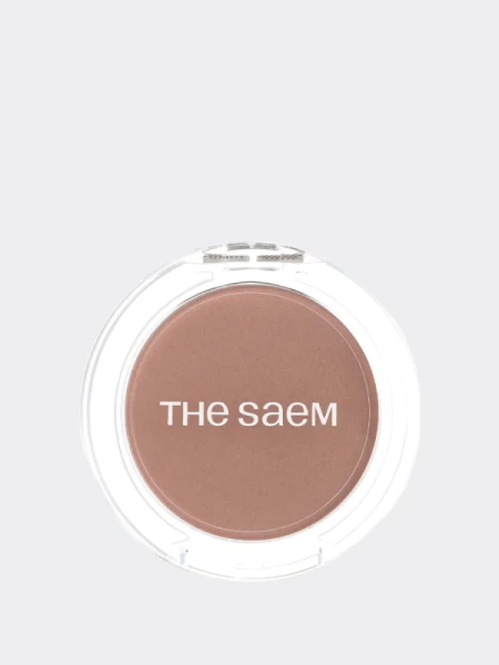 Мягкие румяна с сияющим финишем в ореховом оттенке The Saem Jelly Blusher PK03 Cinnamon Rose