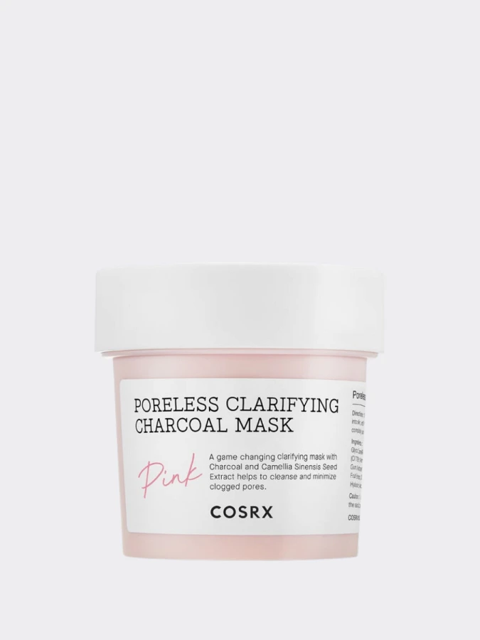 Очищающая маска с углем и каолином Cosrx Poreless Clarifying Charcoal Mask Pink