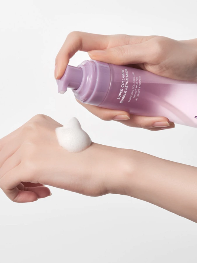 Пузырьковая маска-сыворотка с коллагеном и ПДРН Arocell Super Collagen Bubble Serum Mask