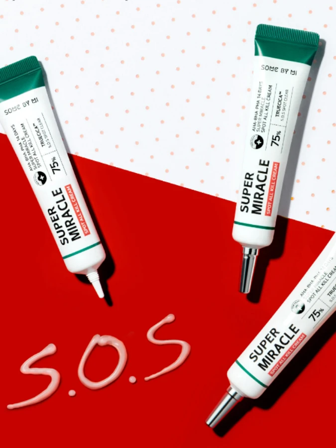 Точечный крем против акне с тремя видами кислот Some By Mi Super Miracle Spot All Kill Cream