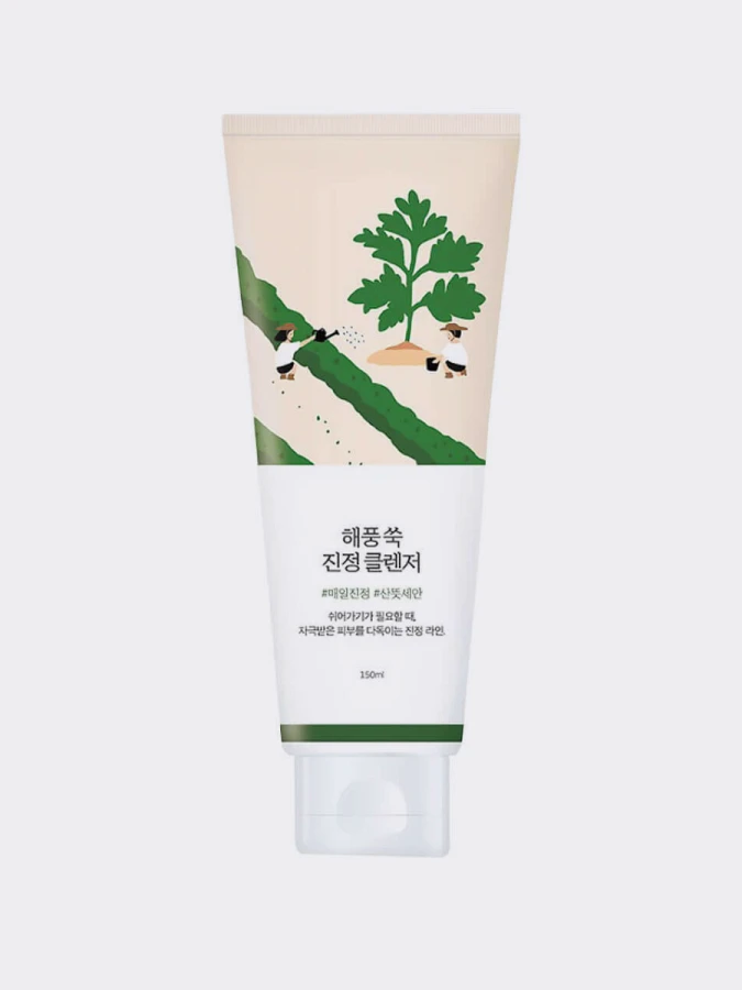 Успокаивающая пенка для умывания с экстрактом полыни Round Lab Mugwort Calming Cleanser Успокаивающая пенка для умывания с экстрактом полыни Round Lab Mugwort Calming Cleanser