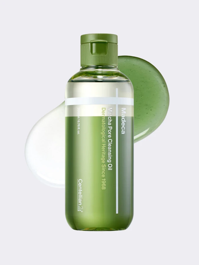 Двухфазное гидрофильное масло с экстрактом чая матча Centellian24 Madeca Matcha Pore Cleansing Oil