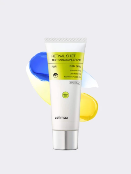 Двойной разглаживающий крем с ретиналем и пептидами Celimax The Vita-A Retinal Shot Tightening Dual Cream