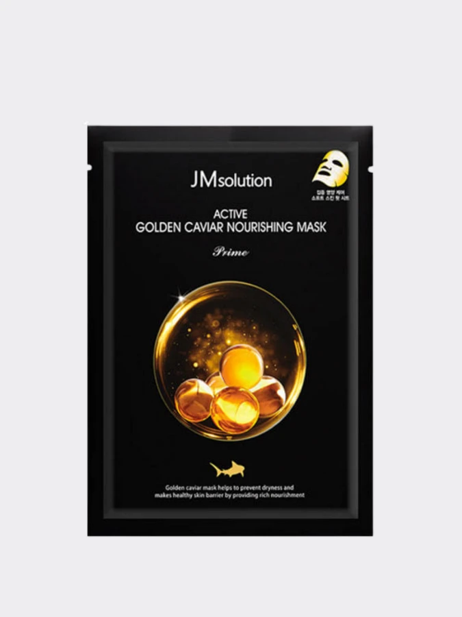 Ультратонкая тканевая маска с золотом и икрой JMsolution Water Luminous Active Golden Caviar Nourishing Mask
