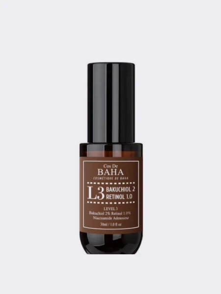 Интенсивная обновляющая сыворотка с бакучиолом и ретинолом Cos De BAHA Bakuchiol 2% Retinol 1% L3 Serum Интенсивная обновляющая сыворотка с бакучиолом и ретинолом Cos De BAHA Bakuchiol 2% Retinol 1% L3 Serum