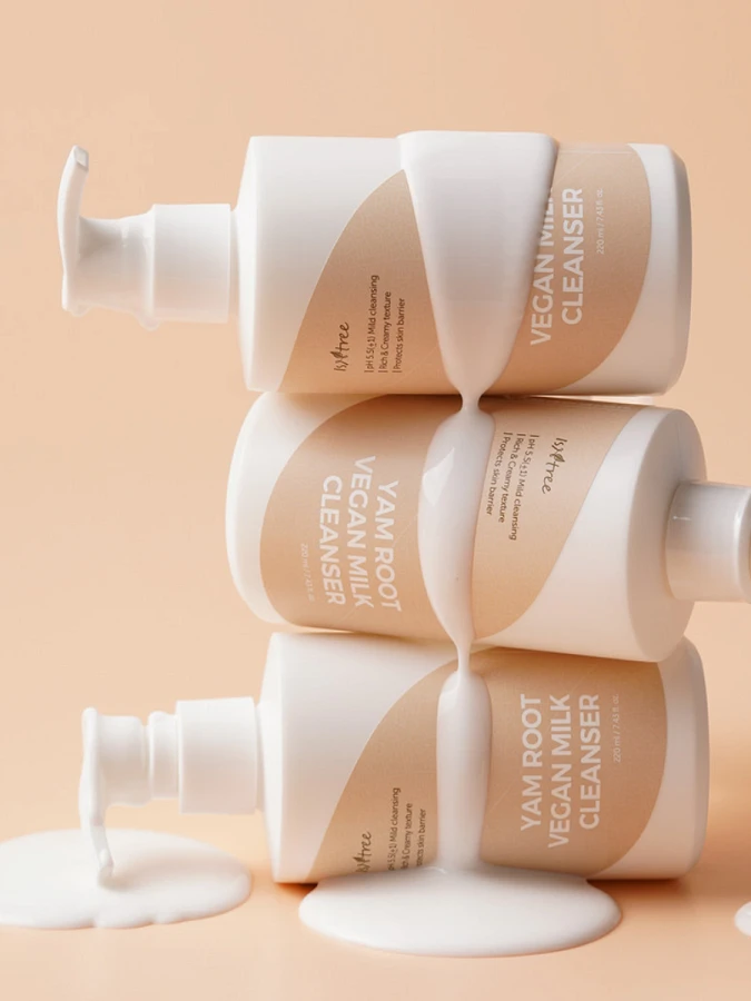 Очищающее гидрофильное молочко с экстрактом корня ямса IsNtree Yam Root Vegan Milk Cleanser