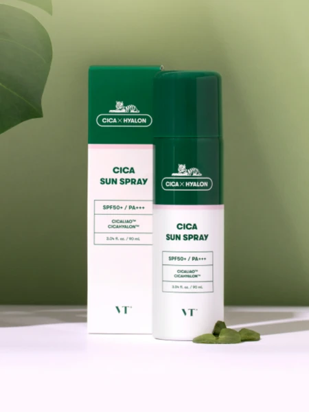 Солнцезащитный спрей для чувствительной кожи VT Cosmetic Cica Sun Spray SPF 50+/PA+++