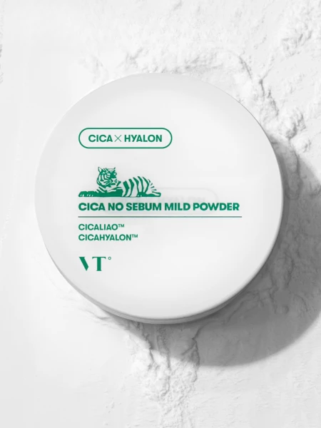 Матирующая рассыпчатая пудра для лица с экстрактом центеллы VT Cica No-Sebum Mild Powder