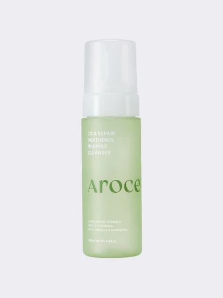 Двухфазная очищающая пенка-мусс с центеллой и пантенолом Arocell Cica Repair Panthenol Whipped Cleanser