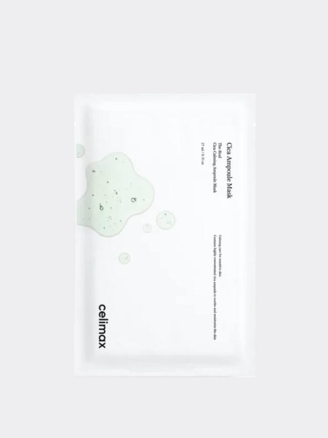 Успокаивающая тканевая маска с экстрактом центеллы азиатской Celimax The Real Cica Calming Ampoule Mask
