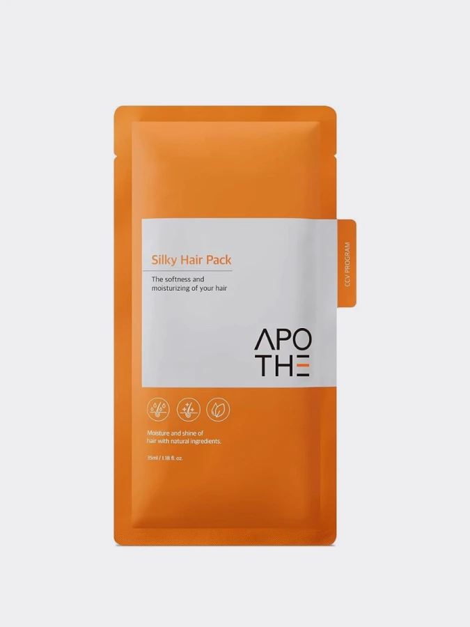 Разглаживающая маска-шапочка для волос с аминокислотами APOTHE Silky Hair Pack