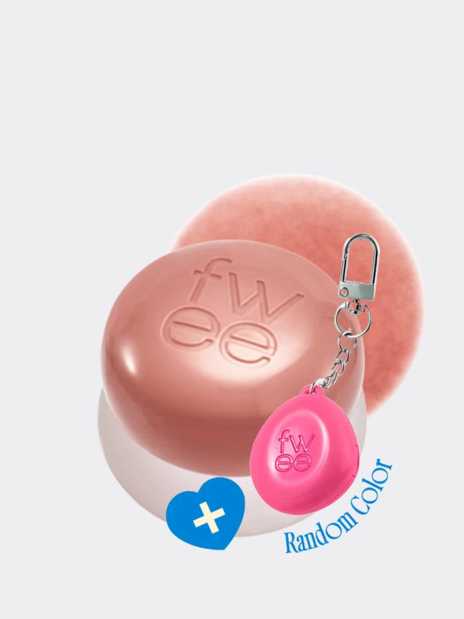 Набор: оттеночное суфле + брелок fwee Lip&Cheek Blurry Pudding Pot Keyring Set ND04 My